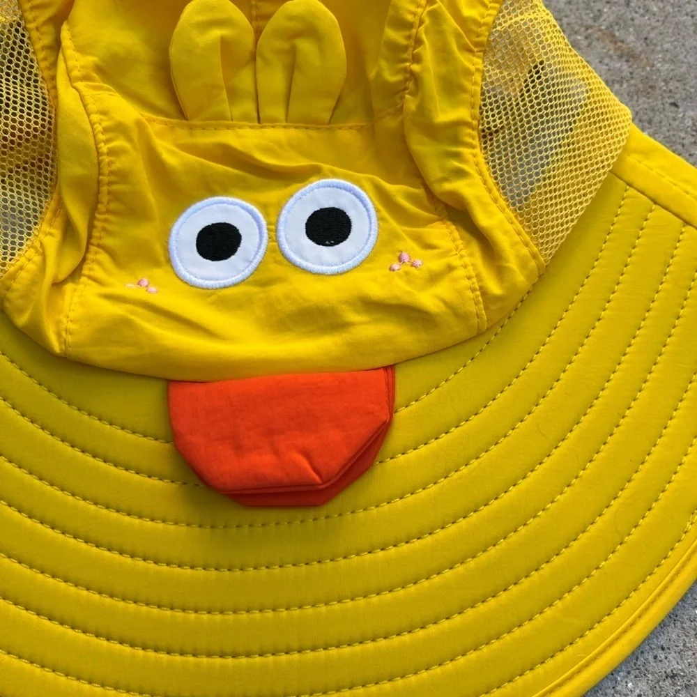 Kid's Heehipoo Hat Yellow Kangaroo One Size Adjustable Sun Protect Neck Nap Mesh